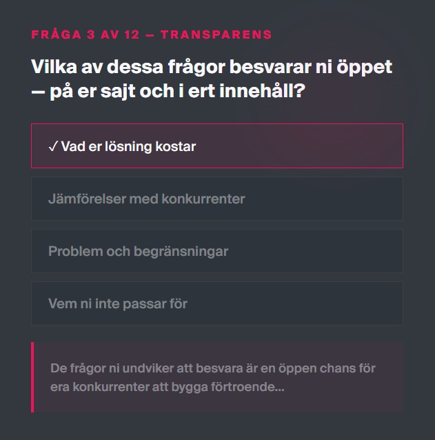 Självtest B2B-marknadsföring